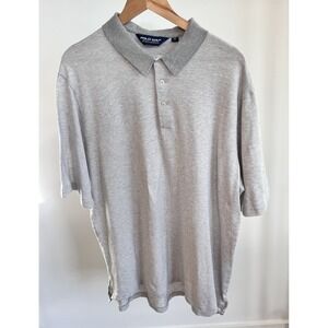 POLO GOLF  RALPH LAUREN GREY 3 BUTTON GOLF POLO MENS SIZE XL 100%PIMA COTTON Vtg